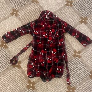 Spiderman Red and Black Plaid Robe